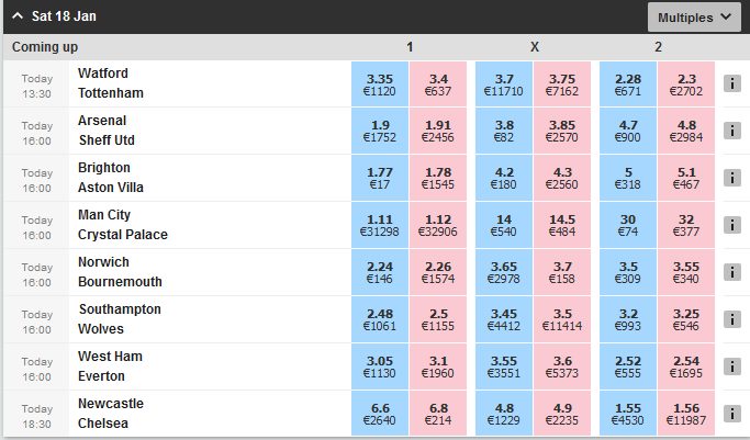 Interfața BETFAIR Back and Lay